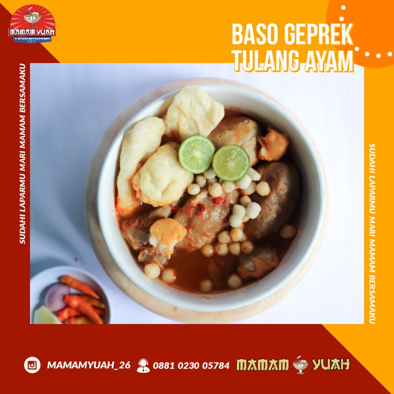 

Baso Tulang Ayam Bumbu Geprek