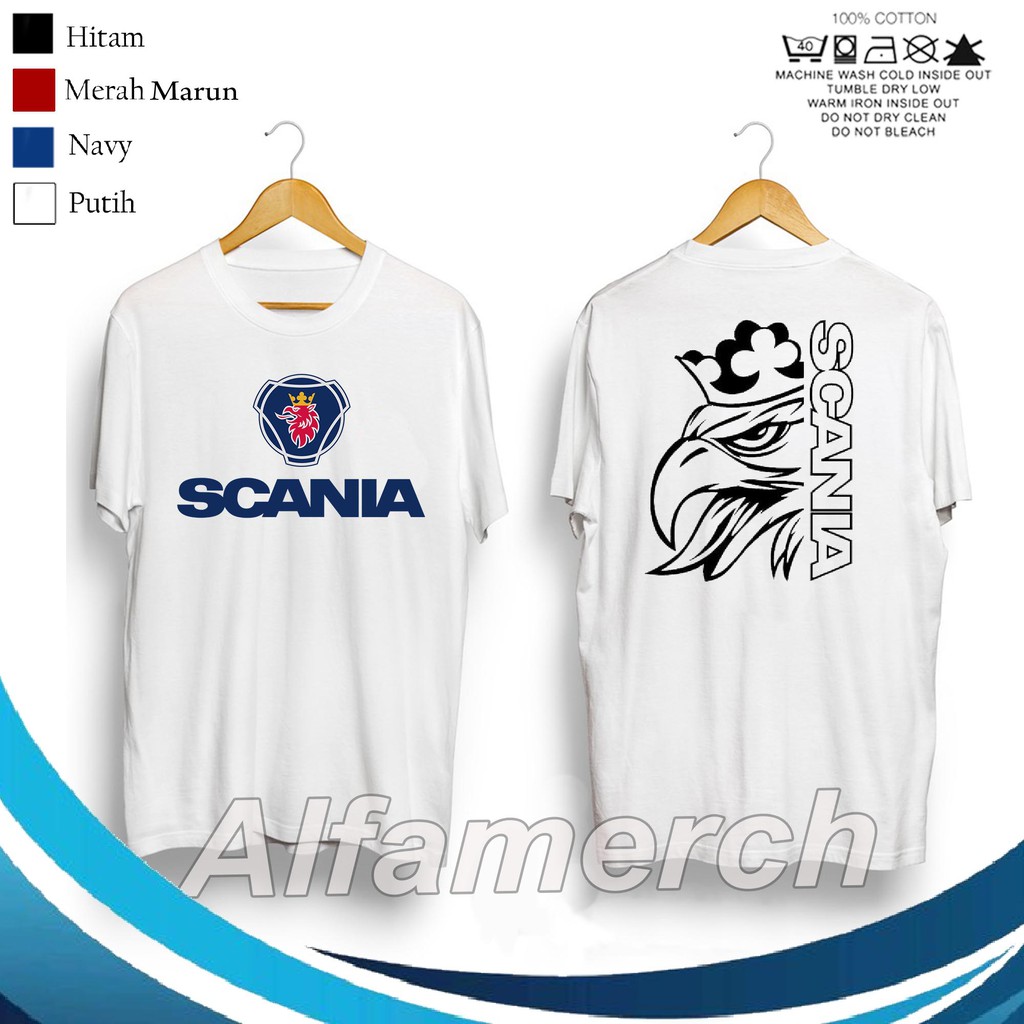 Baju Kaos Distro SCANIA BUS JET BUS BIS MANIA Pria Wanita Keren Murah Terbaru Terlaris ALFAMERCH