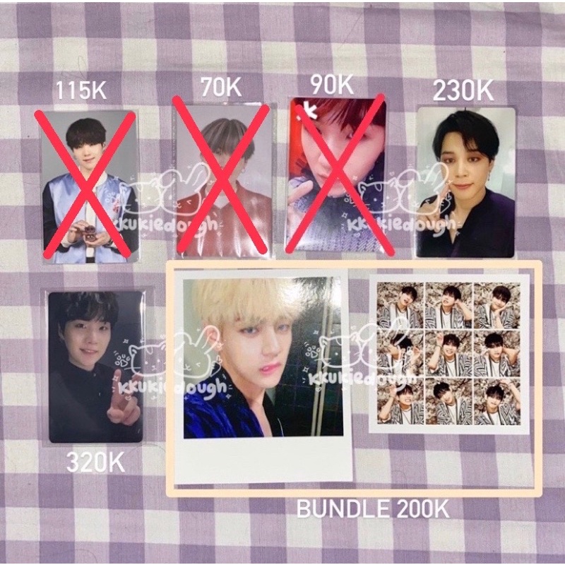 BTS Photocard PC Jimin Clue Suga LD BE Taehyung wings hyyh pt. 1