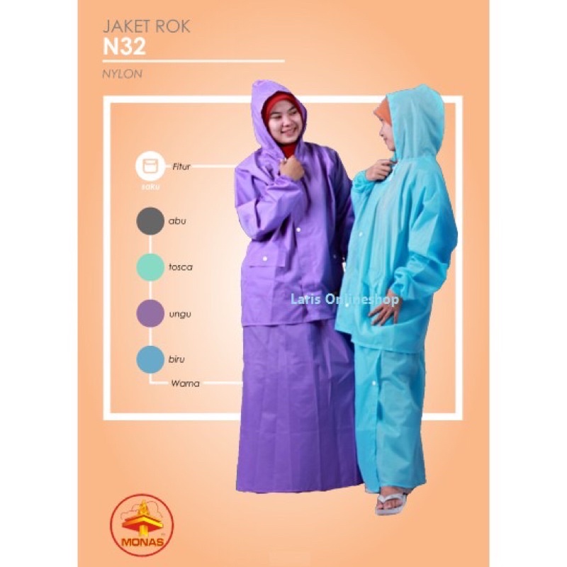 Jas Hujan MONAS N32 Jaket Rok
