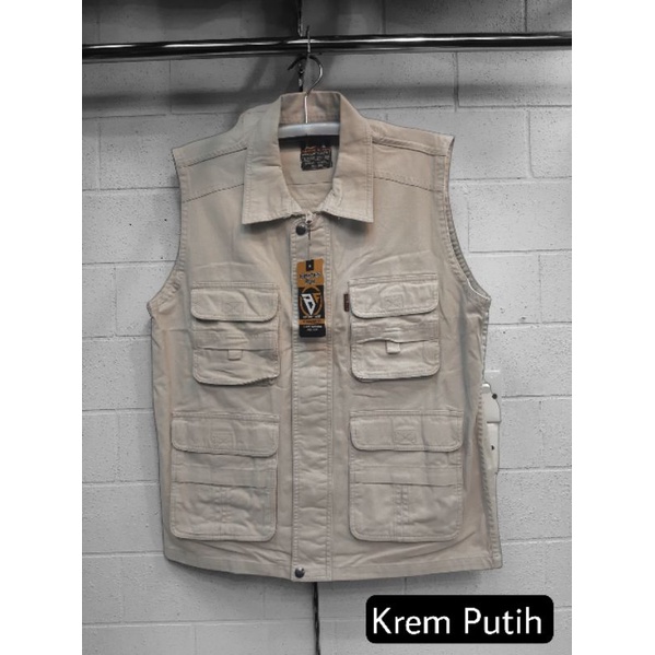 ROMPI KANVAS OUTDOOR (KERAH) | Seragam  | Lapangan | Mancing | Relawan | Wartawan Crew | Jaket Rompi Tactical Vest by~ Braten Fox