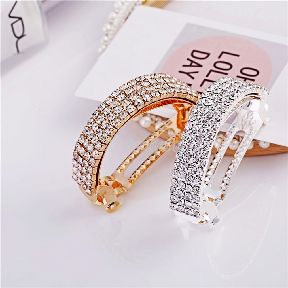 Exquisite Diamond-studded Hairpin Back Head Temperament Clip All-match Ponytail Buckle New Pan Hair Headdress Women