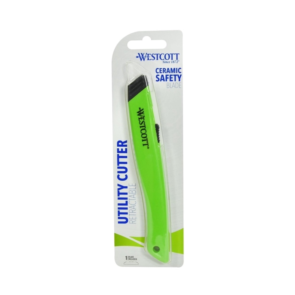 

Pisau Cuter Dengan Mata Pisau Ceramic Westcott Utility Cutter Retractable