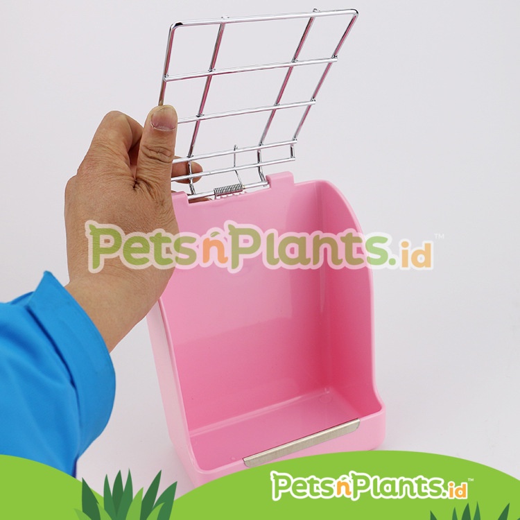 Tempat Makan Hay Pelet Kelinci Guinea Pig - Hay Rack Bunny Stainless Anti Gigit