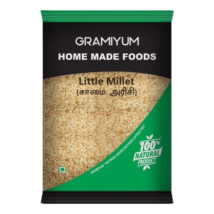 

GRAMIYUM HOME FOODS LITTLE MILLET (SAAMMAI) 500GM