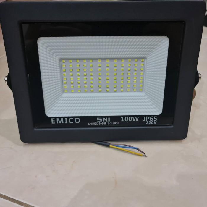 Lampu Sorot 100W PUTIH Emico/Lampu Tembak LED 100 Watt IP65 EMICO