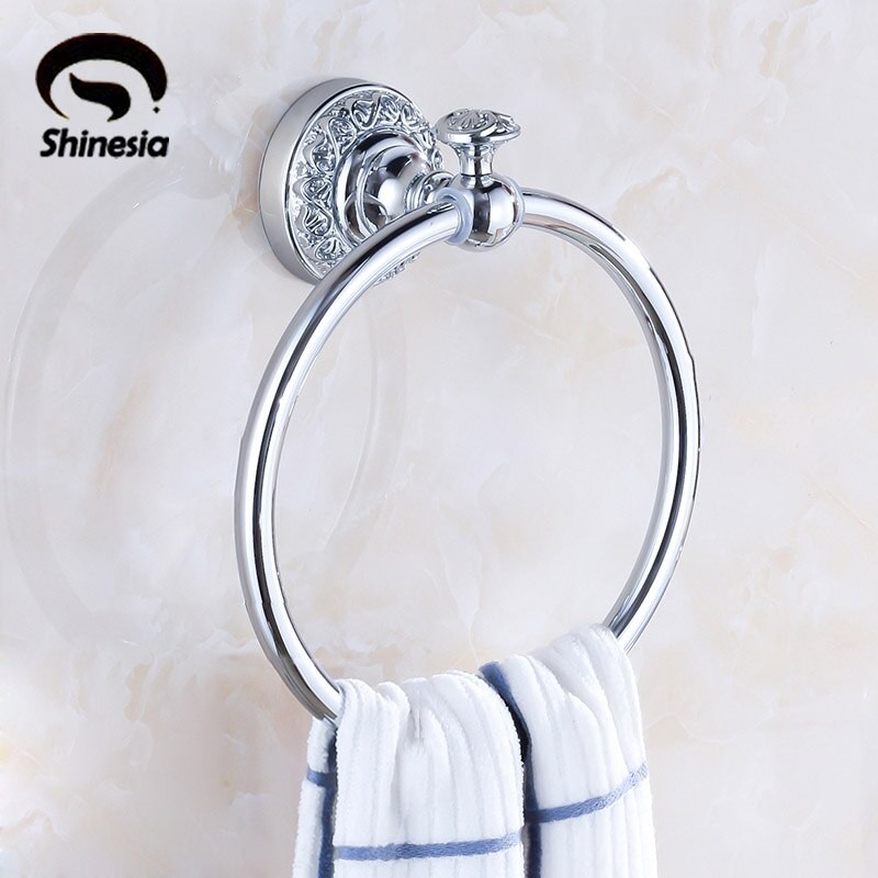 Retro Carved Solid Brass Bathroom Towel Ring Towel Holder Bathroom Accessories Wall Mount Shopee Indonesia