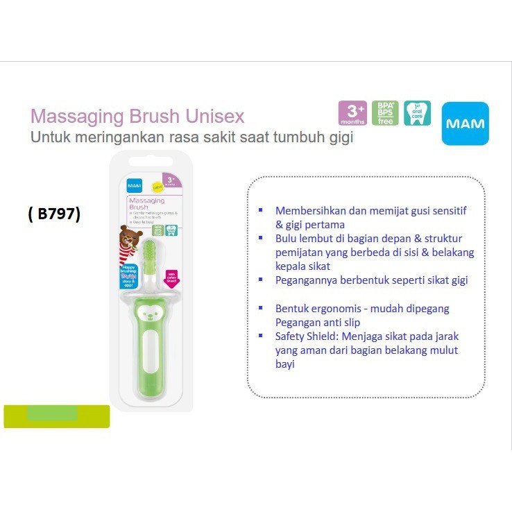 MAM Massaging Brush (3m+) - Sikat Gigi Bayi