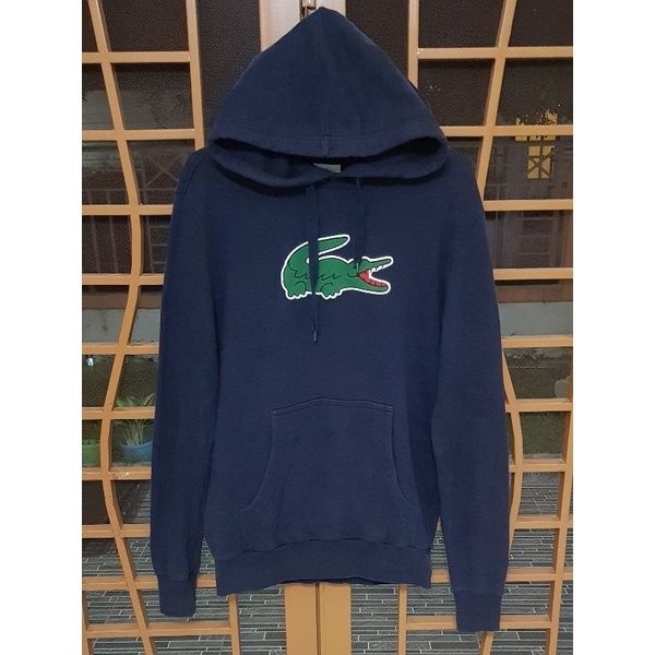 lacoste big logo hoodie