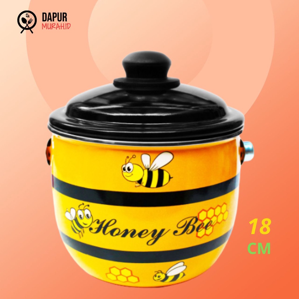 Maspion Panci Honey Bee Pot 18 cm Enamel