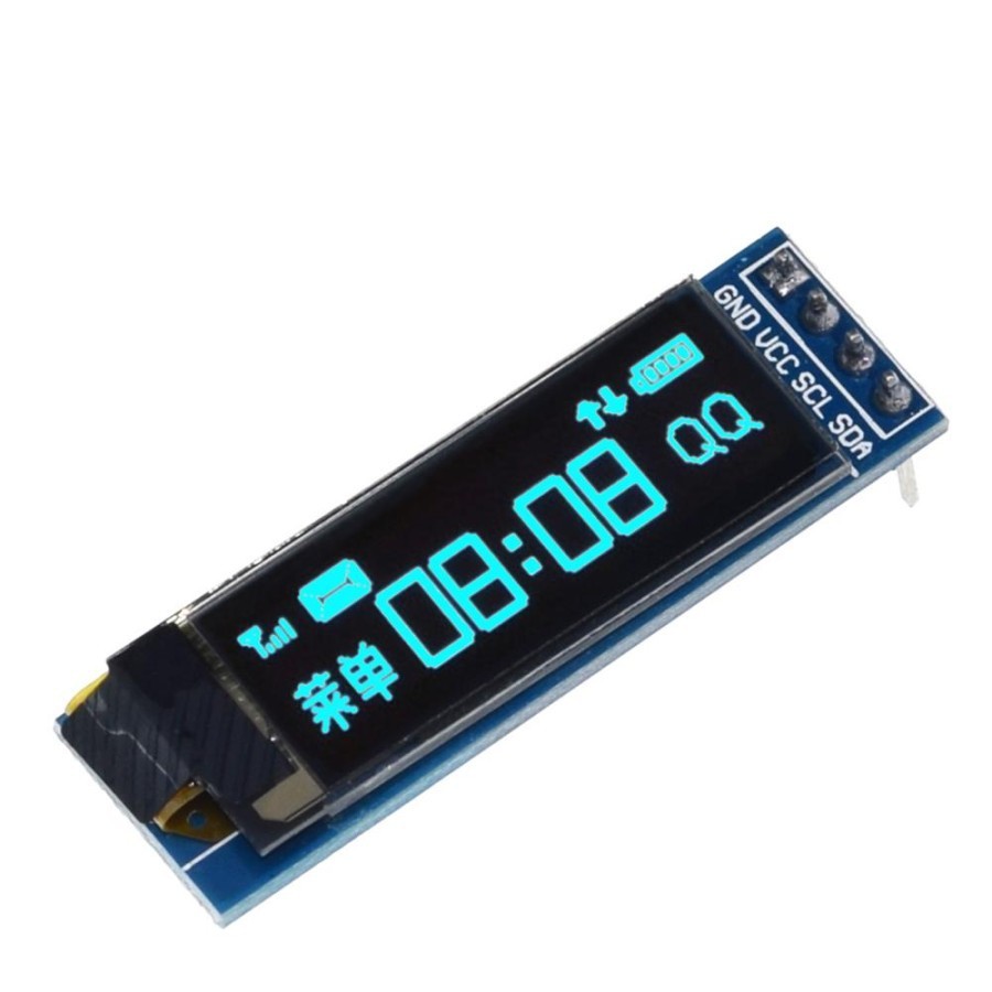 OLED 0.91 inch 4 Pin I2C IIC White Blue Arduino LCD 128X32