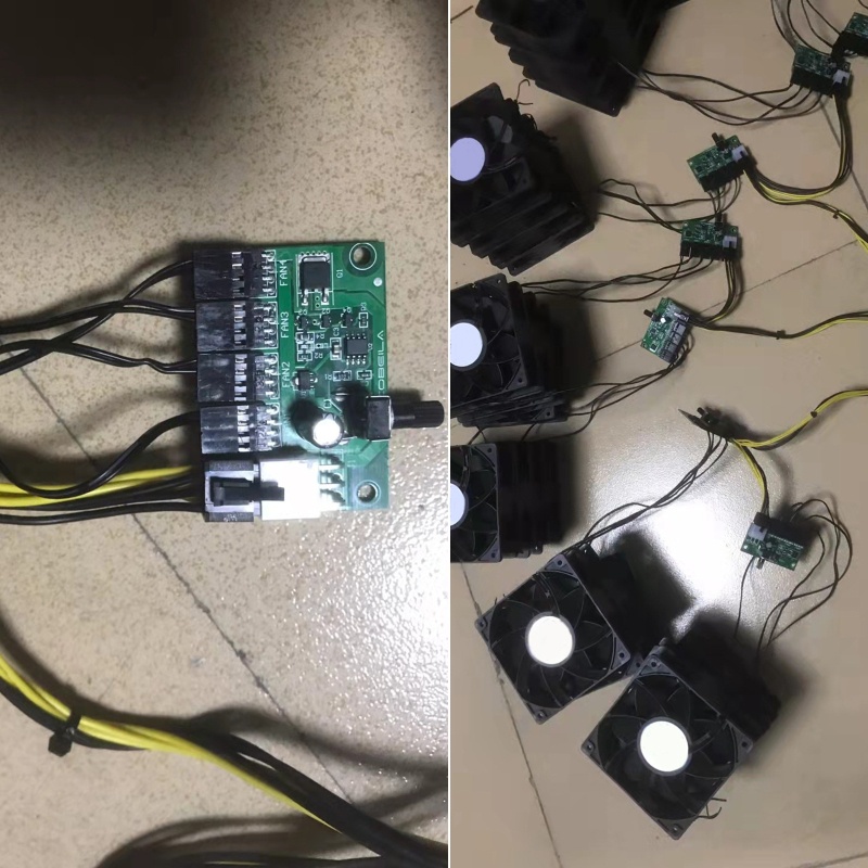Btsg Chassis Fan Hub CPU Pendingin 4port 12V Ke Fan-Header Dengan 4pin PWM Controller Didedikasikan Regulator Komputer