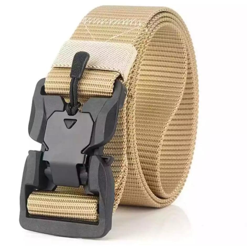 Baru Asli tali ikat pinggang kanvas military magnet 125 cm / fast uncloking buckle cepat nyaman dipake