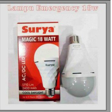 Lampu emergency led bulb Surya Magic 18watt/Lampu darurat