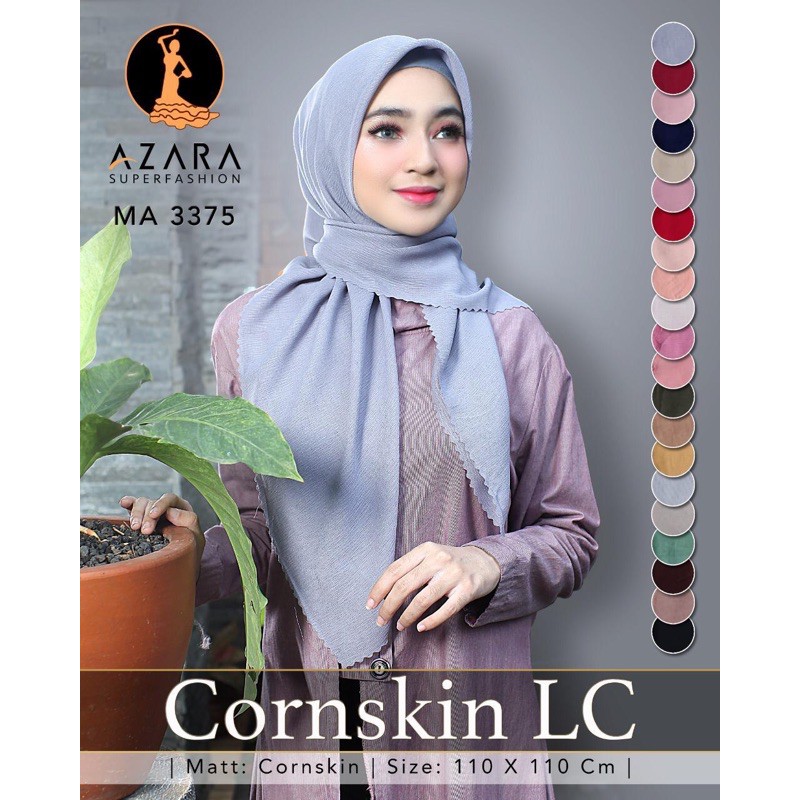 NEW ISI 10 PCS GROSIR Segiempat Cornskin Lasercut Azara Corn skin Grosir Jilbab MURAH HIJAB KUDUS