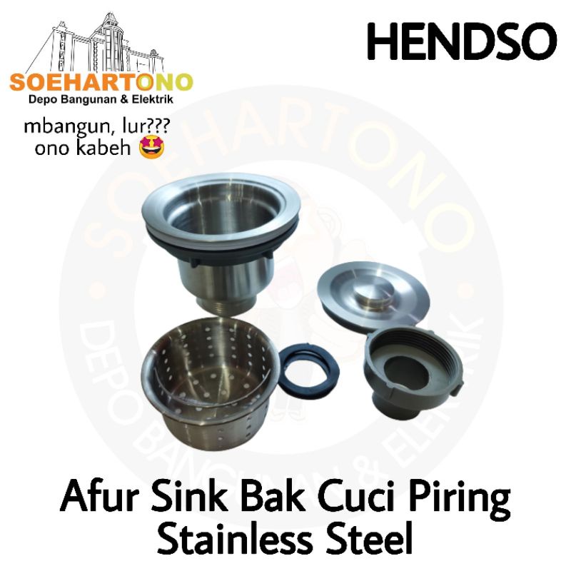 Hendso 8110 Afur Sink Drainer Bak Cuci Piring Stainless Steel