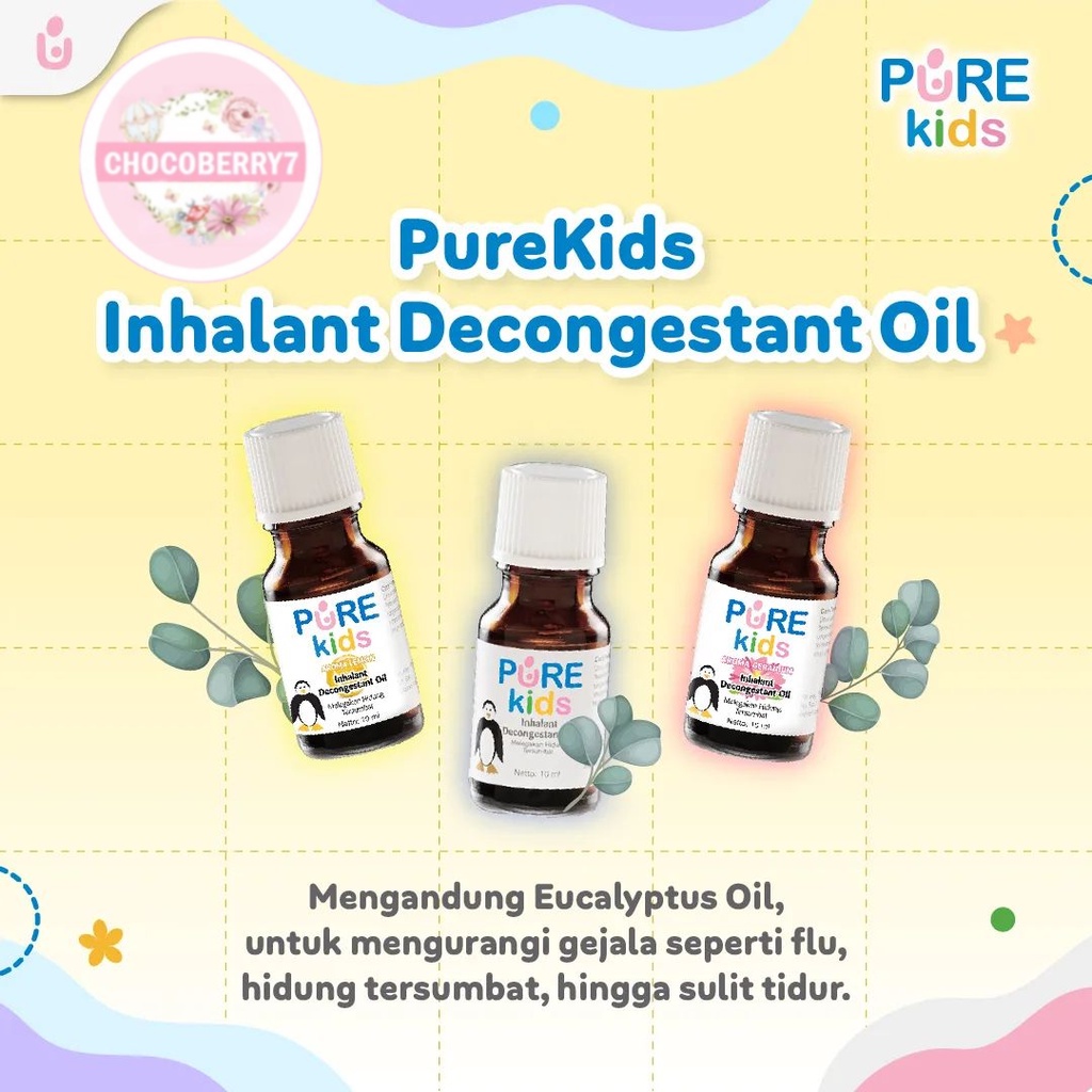 Pure Kids Inhalant Decongestant Oil Obat Hidung Tersumbat Purekids