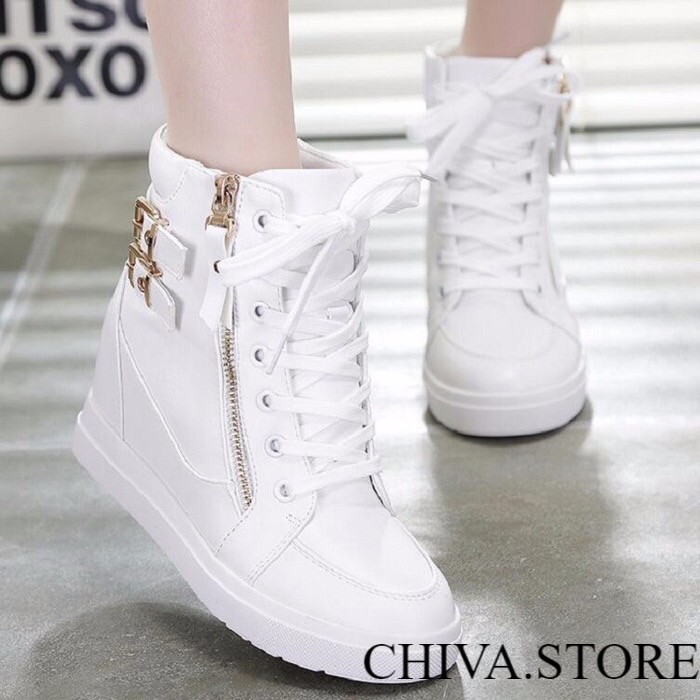 Sepatu Boots Wanita Putih Sleting Cesper SBO311 Boots & Ankle Boots