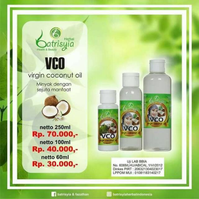

Virgin coconut oil vco