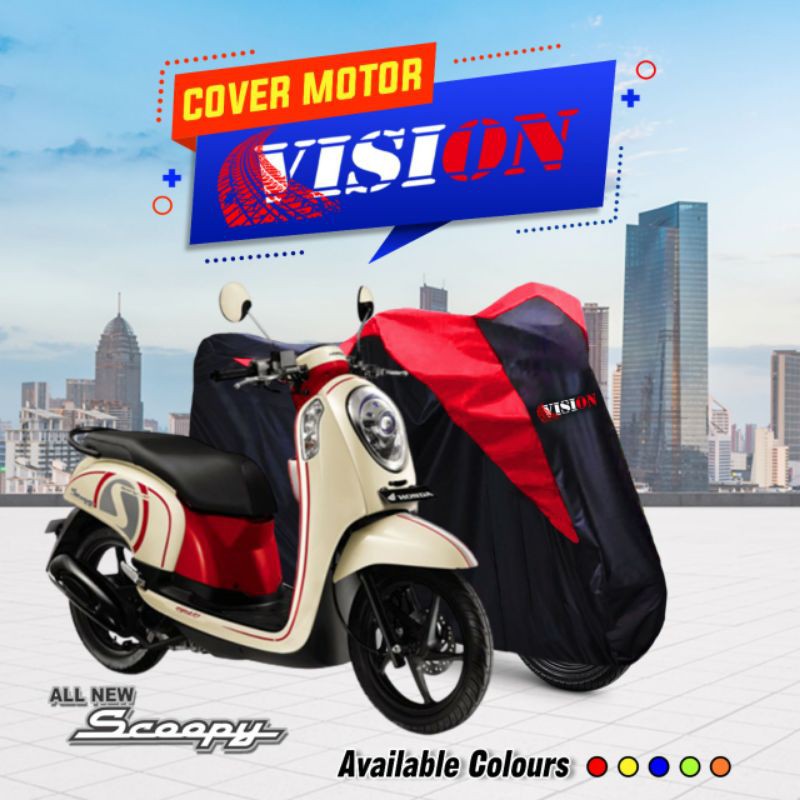 Tutup motor scoopy cover motor scoopy sarung motor scoopy stylis mantel scoopy sarung motor scoopy