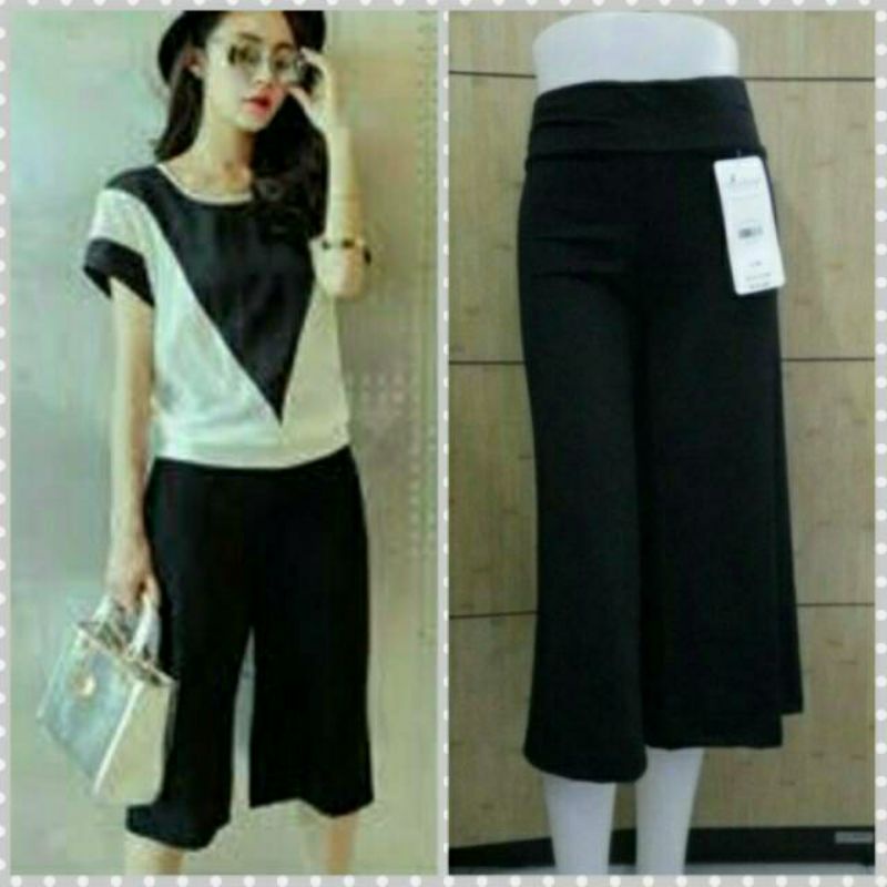 Celana Kulot Spandex Pendek Wanita