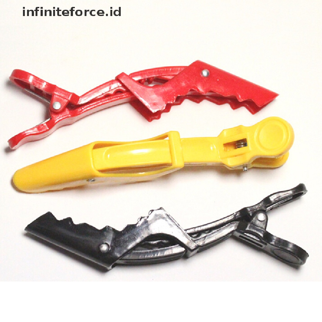 Infiniteforce.id 5pcs / Set Jepit Rambut Bahan Plastik + aluminum Untuk Salon