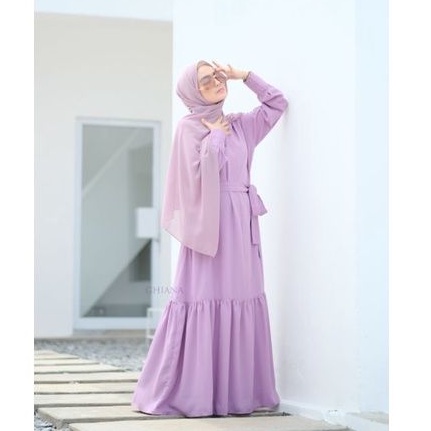 GHIANA Viola Dress Lilac / Gamis Lilac / Abaya Lilac / Daily Dress Lilac