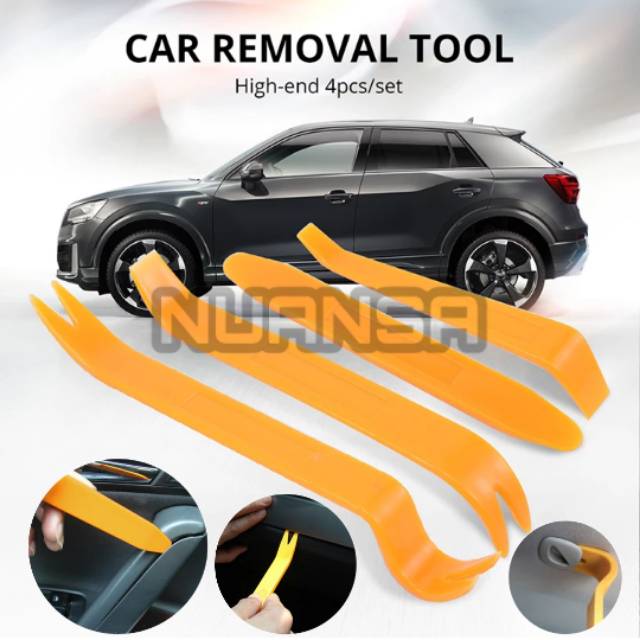 4Pcs Car Tools Auto Repair Alat Pembuka Panel Dashboard Audio Mobil Interior  Panel Remover