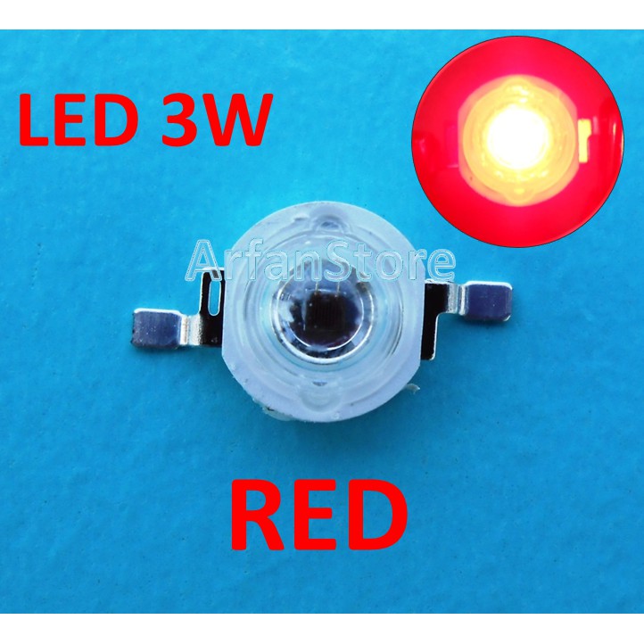 High Power LED HPL 3W RED Merah 620-630nm 2.0-2.2V 130-140LM