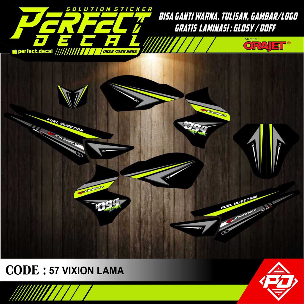 Decal Stiker Motor VIXION LAMA 2010 - 2012 PETRONAS Full Body Sticker Custom Variasi