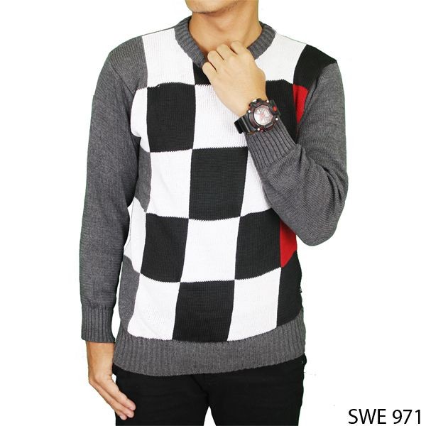 Men’S Fashion Sweaters Rajut Abu – SWE 971