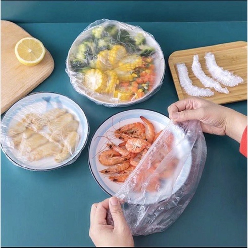 

Penutup Makanan Plastik Karet Isi 100 pcs / Shower Cup Plastik Penutup Kepala