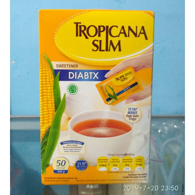 

Tropicana Slim Sweetener Diabtx 50 sachet
