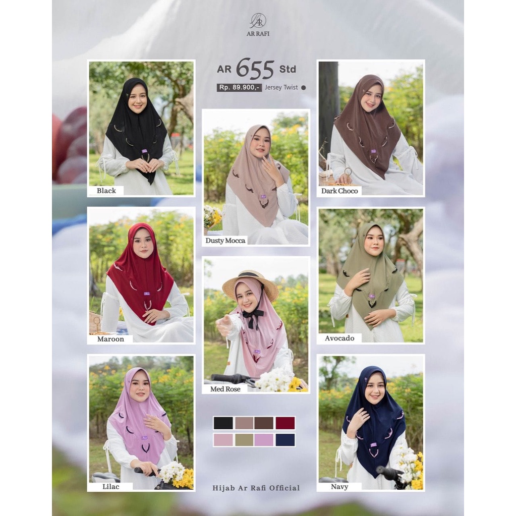 Terbaru Hijab Jilbab COUPLE Ibu dan Anak Arrafi hijab AR 655 std dan kids