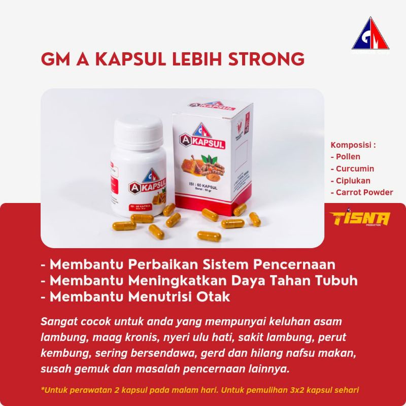 GM A KAPSUL | A kapsul GM | Obat lambung | Obat pencernaan | Obat herbal