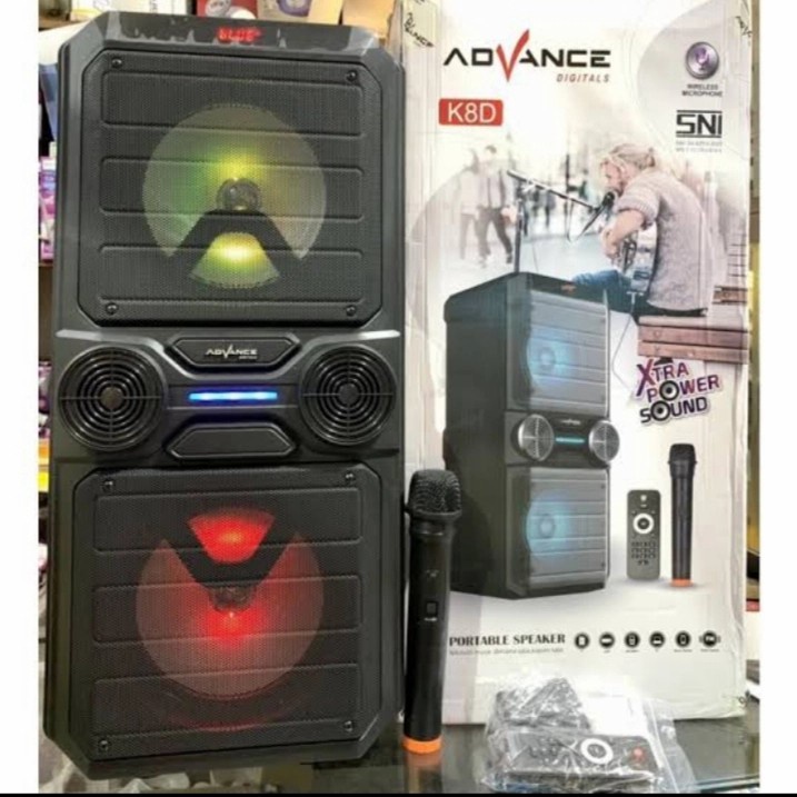 Speaker Portable Meeting Bluetooth 8&quot; K 8D ADVANCE +Mic+Remote//Spiker Speaker good