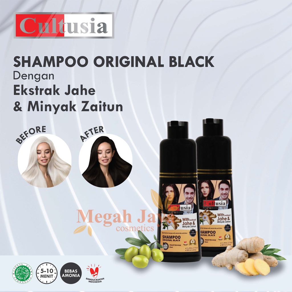 CULTUSIA SHAMPOO ORIGINAL BLACK 160 ML (HITAM) @MJ