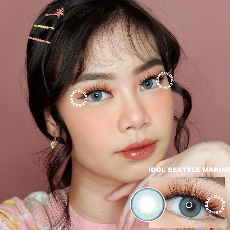 Softlens Princess Idol Seattle Marine Blue / Biru Normal Minus Beda Minus