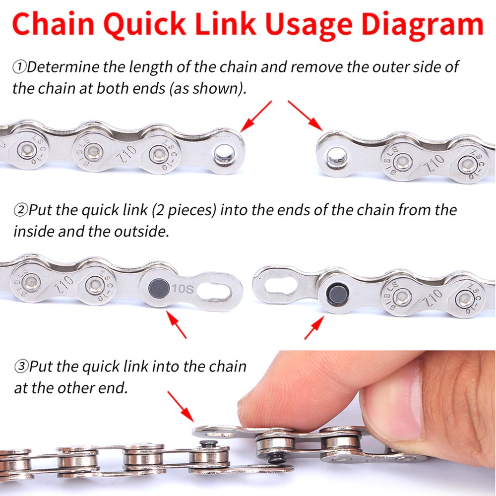 G8IDuuti Tang Mini Reparasi Rantai Sepeda Bike Chain Quick Repairing Link - Rl216 - Black Or-i