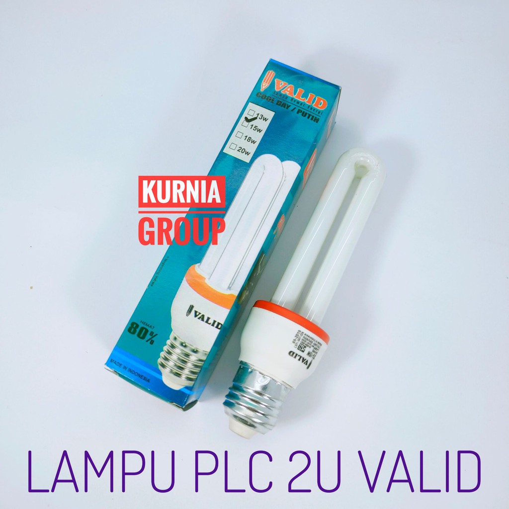 LAMPU PLC 2U SINAR PUTIH TERMURAH 5W 7W 9W 11W 15W 20W LAMP KACA 2 JARI HARGA GROSIR