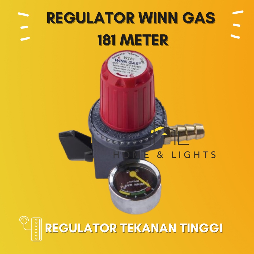 Winn Gas Regulator LPG Tekanan Tinggi W 181 Meter / Non Meter