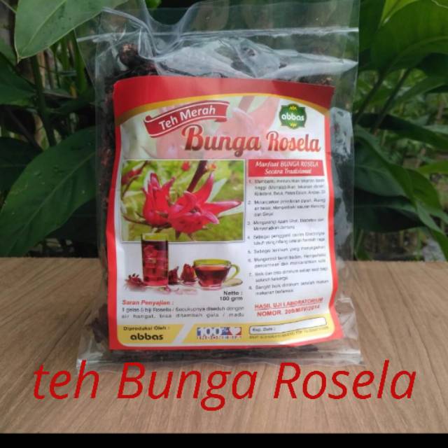 

Ready di toko ummu TEH BUNGA ROSELA_bunga Rosela teh Abas 100gr