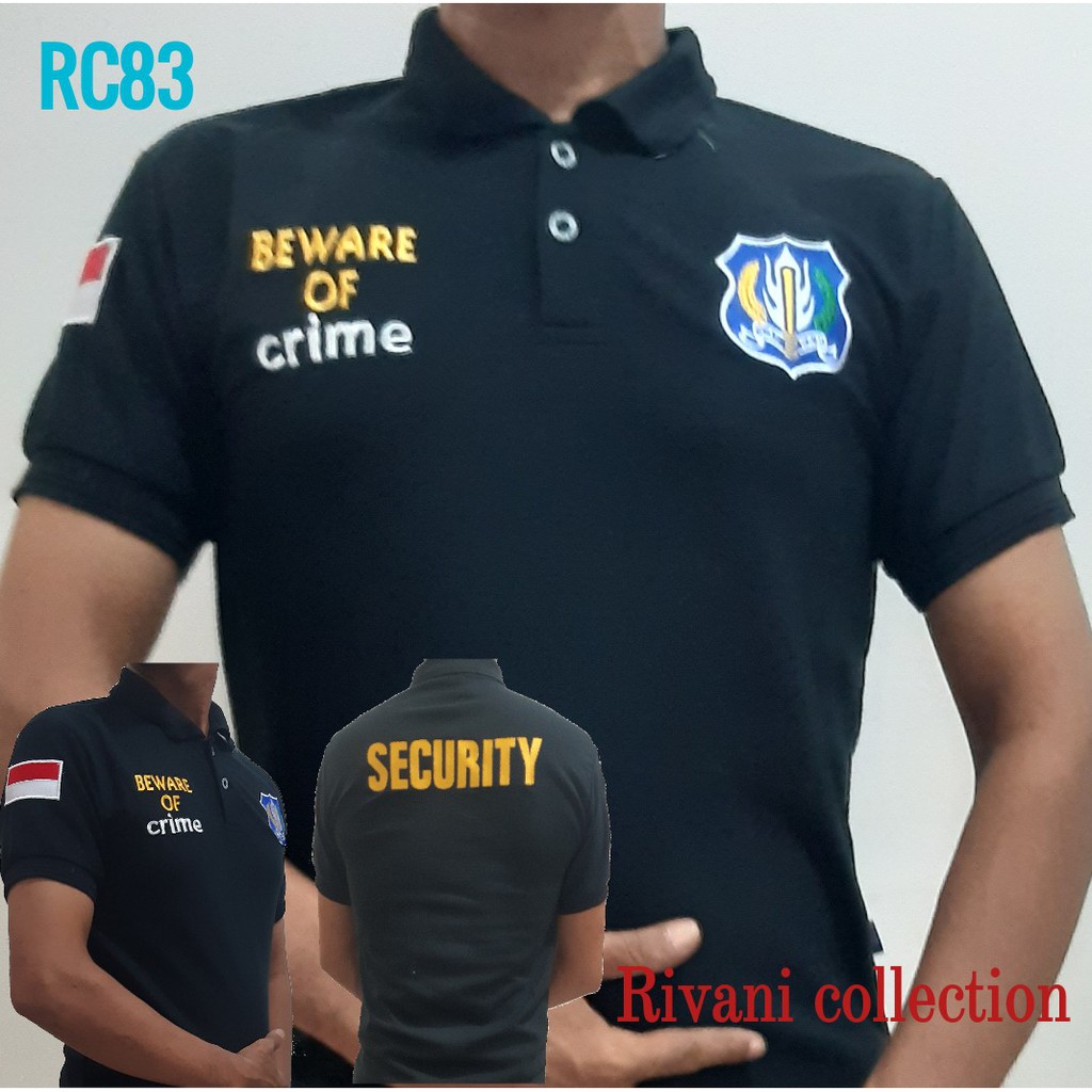 kaos security/baju security/baju satpam/baju security/kaos polo shirt/kaos seragam/kaos bordir