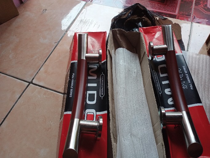 Kunci Pintu Kupu Tarung Minimalis Handle Pintu Tarikan Pintu Gagang Pintu Bulat Sabit 33 Cm Coklat