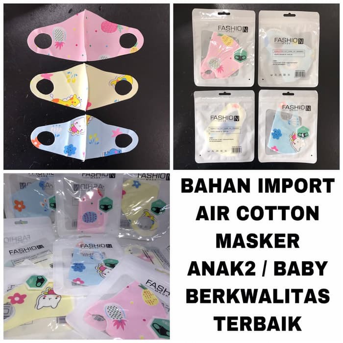 Jual MASKER ANAK ANAK / MASKER BABY MASKER KARAKTER LUCU / Bahan AIR ...