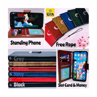 CASING FLIP KULIT DOMPET LEATHER WALLET CASE OPPO F1S/A59,F5,F11