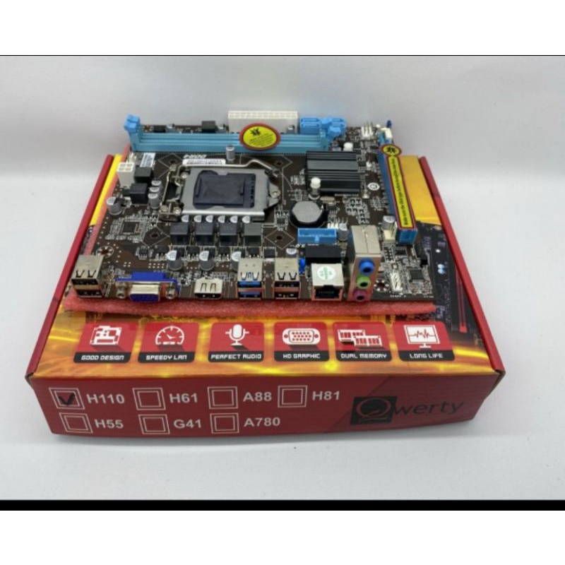 MOTHERBOARD QWERTY H110 LGA 1151 GEN 6-7