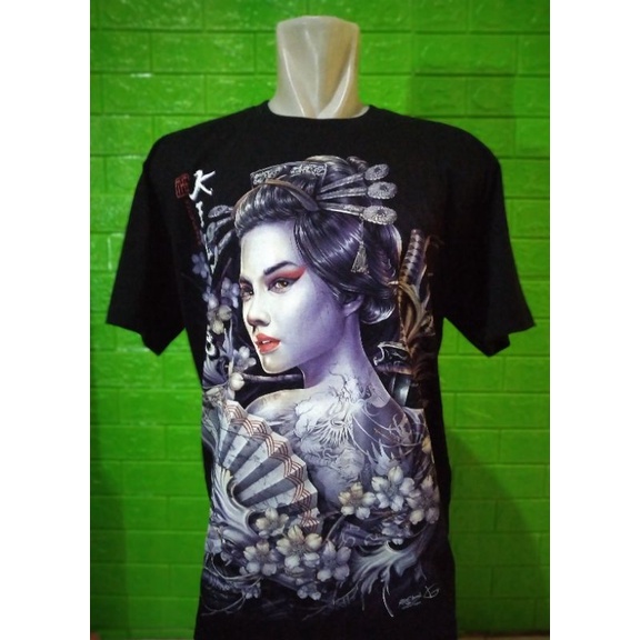 kaos rock chang original geisha samurai japan glowinthedark