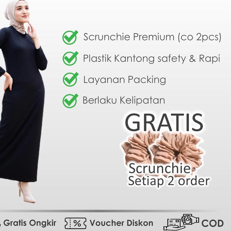 ✿ Iner Span Dress Inner Iner Gamis Inner Gamis Inner Dres Iner Dres Manset Turtle Neck Inner turtlen