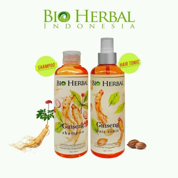 BIO HERBAL GINSENG PAKET SHAMPO N HAIR TONIC SHAMPO PENUMBUH RAMBUT CEPAT TONIC RAMBUT RONTOK PENUMBUH RAMBUT BOTAK DAN RONTOK TREATMENT RAMBUT